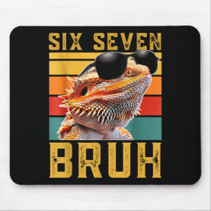 Mousepad Seis Sete 6 7 67 Meme Engraçado Design de Dragão B