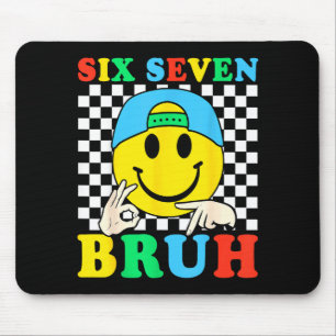 Mousepad Seis Sete Bruh Boys 67 Meme Gen Alpha Gíria 6 7 Ki