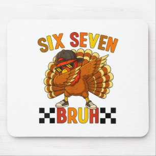Mousepad Seis Sete Bruh Dia de Ação de Graças 67 Meme Peru 