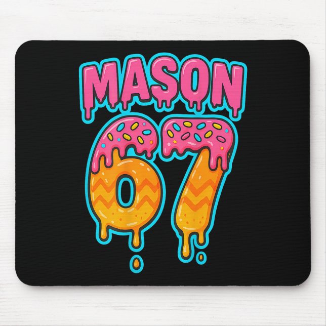 Mousepad Seis Sete Meme Mason 67 Sorvete Gotejamento Engraç (Frente)