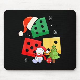 Mousepad Seis Sete Natal Três Dados Chapéu do Papai Noel 67