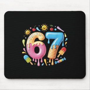 Mousepad Seis Sete Sorvete Drip Legal Meme 67 Número Divert