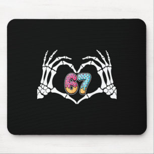 Mousepad Seis Sete Sorvete Gotejamento 67 Meme Esqueleto Mã