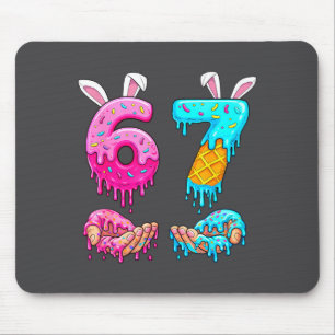 Mousepad Seis Sete Sorvete Gotejamento Crianças Juventude D