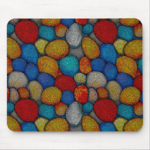 Mousepad Seixos decorativos multicoloridos