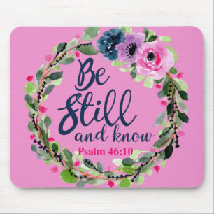 Mousepad Seja ainda e saiba o verso floral cor-de-rosa da