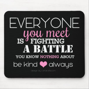 Mousepad Seja amável sempre (o rosa)