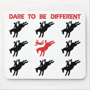 Mousepad Seja diferente - dizer engraçado do cavalo