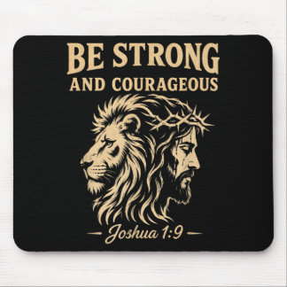 Mousepad Seja Forte E Corajoso Leão Josué 1_9 Cristão