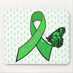 Mousepad "Seja forte" Fita de Sensibilização da Borboleta