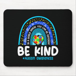 Mousepad Seja gentil quebra-cabeça de conscientização sobre