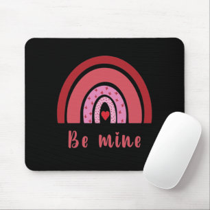 Mousepad Seja Meu Dia de os namorados De Coração Arco-Íris