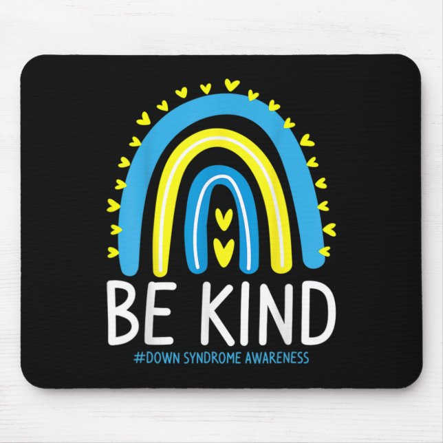 Mousepad Seja o Dia da Consciência da Síndrome do Arco-Íris (Frente)