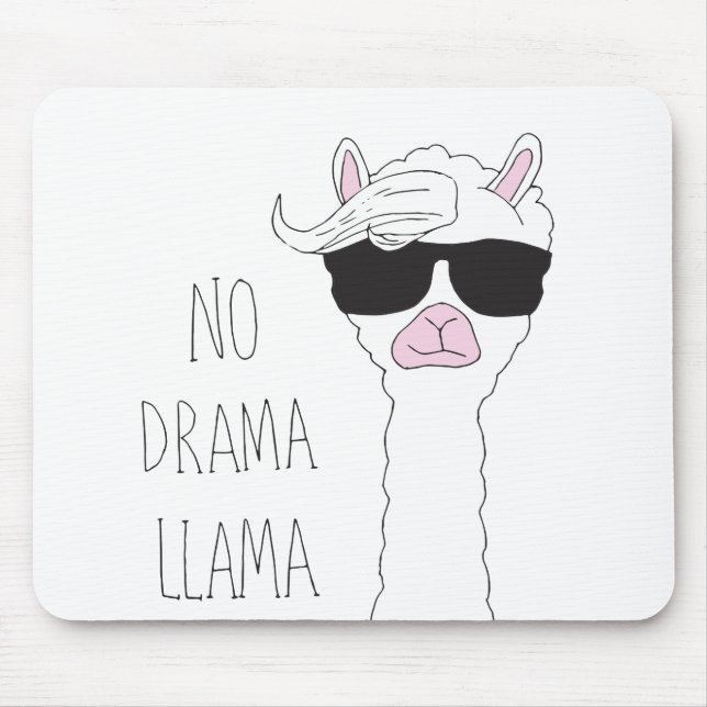 Mousepad Seja uma Arte de Cartografia Sem Drama Llama (Frente)