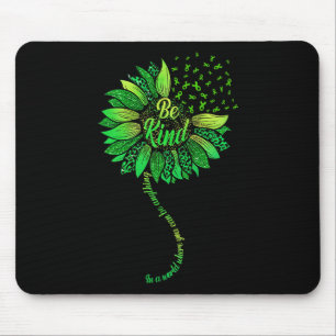 Mousepad Seja verde Fita Sunflower Mental Health Aware