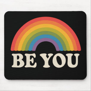 Mousepad Seja Você Orgulho Gay Lésbico LGBTQ Aliado Arco-ír