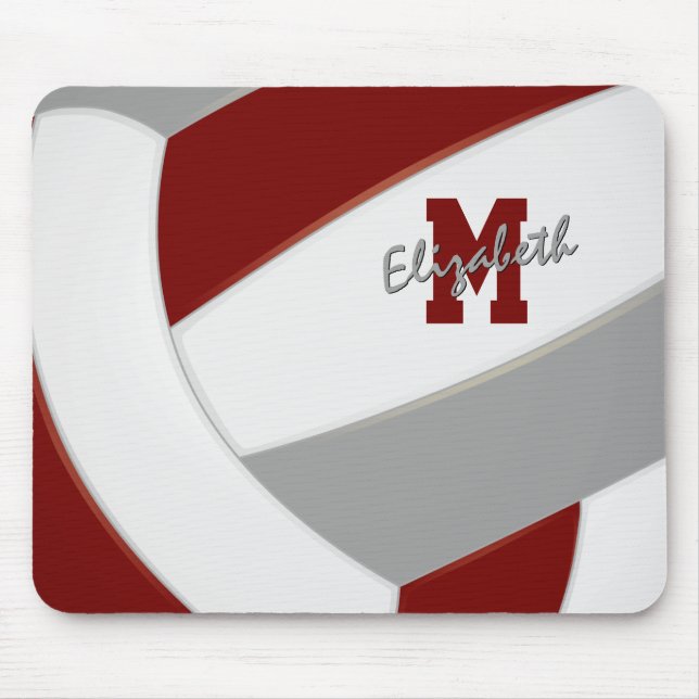 Mousepad seleção de cinzas de marões colorido voleibol pers (Frente)