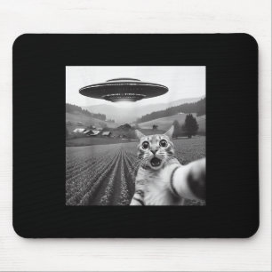 Mousepad Selfie De Gato Com Alienígena Ufo Gifes Engraçados