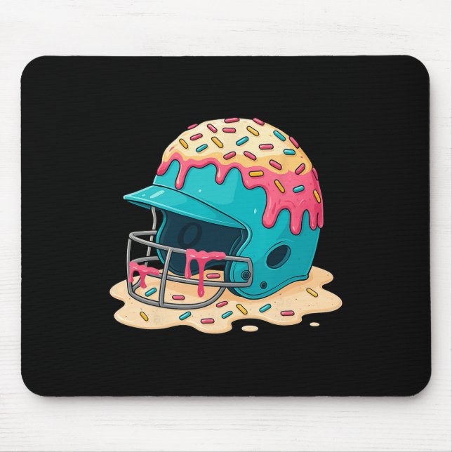 Mousepad Sell Catcher Helmet With Face Mask Ice-cream Dripp (Frente)