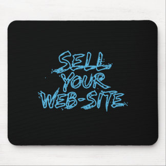 Mousepad Sell Your Website Blue Tech Typography
