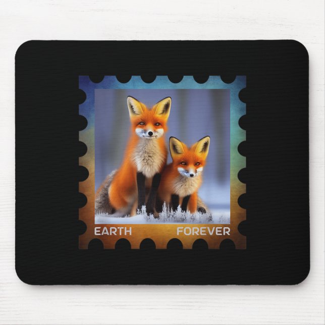 Mousepad Selo de Proteção Ambiental Terra para Sempre Neve (Frente)