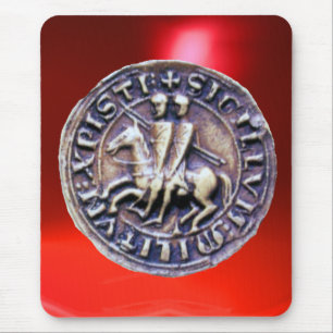 Mousepad SELO DO MODELO KNIGHTS vermelho