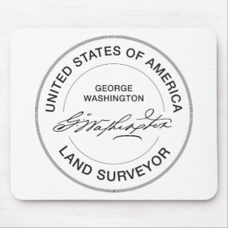 Mousepad Selo do topógrafo da terra de George Washington