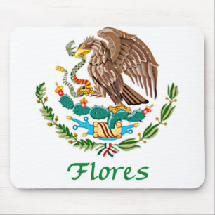 Mousepad Selo nacional mexicano de Flores