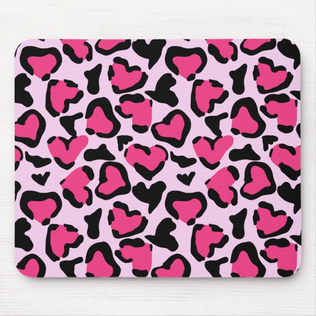 Mousepad Selvagem de Coração Leopardo (Frente)