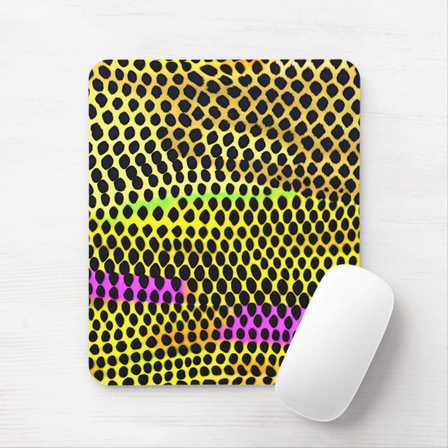 Mousepad "Selvagem Vibrante" Abstrato Impressão (Com mouse)