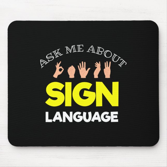 Mousepad Sem Audição - Surdo - Incapaz de Ouvir - Surdo (Frente)
