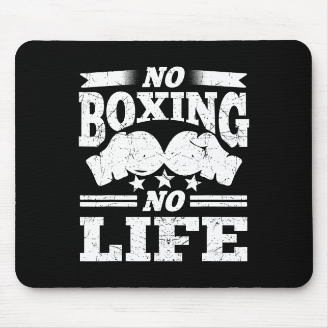 Mousepad Sem Boxing Sem Vida Boxando Luvas Boxando Luvas (Frente)