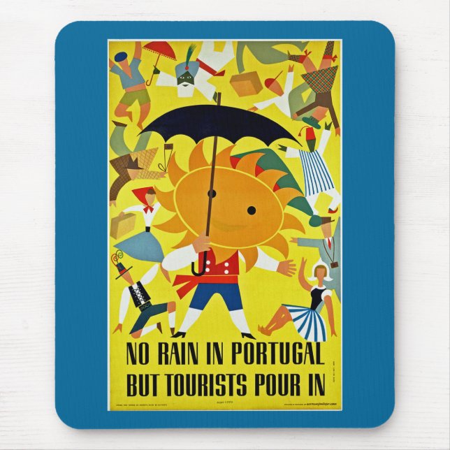 Mousepad Sem Chuva em Portugal~ Mas Torística em Torno (Frente)