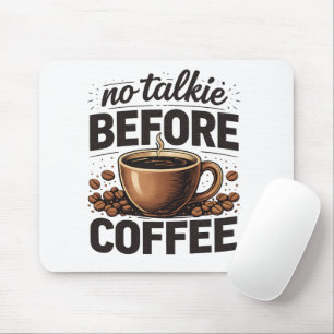 Mousepad Sem Conversa Antes do Café – Amante de Café Retrô 