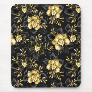 Mousepad Sem costura com orquídeas de joalharia