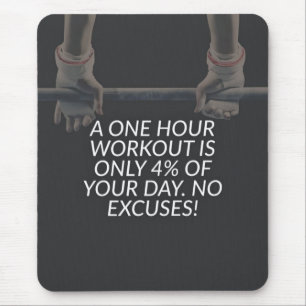 Mousepad Sem desculpas - Motivação de exercício