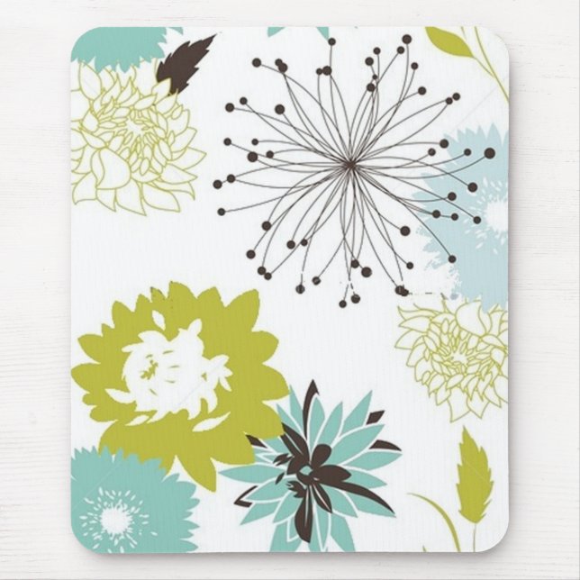 Mousepad Sem emenda floral retro (Frente)