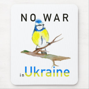 Mousepad Sem guerra de aves aquáticas na Ucrânia Bolsa de l