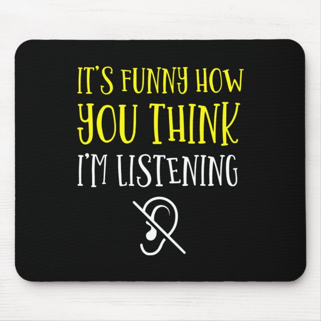 Mousepad Sem Ouvir - Surdo - Impossível De Ouvir - Surdo Aw (Frente)