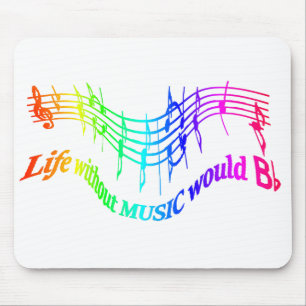 Mousepad Sem vida da música divertimento liso das citaçõ