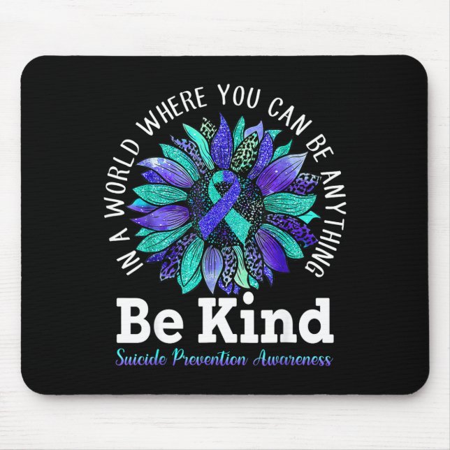 Mousepad semana de conscientização da prevenção seja gentil (Frente)