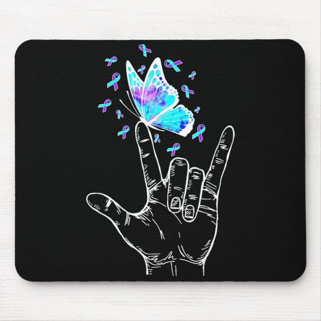Mousepad semana de conscientização sobre prevenção borbolet (Frente)