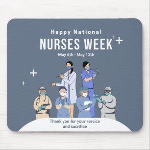 Mousepad Semana de Enfermeiros Nacionais Personalizáveis