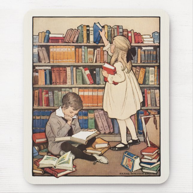 Mousepad Semana do Livro Infantil por Jessie Willcox Smith (Frente)