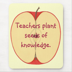 Mousepad Sementes vermelhas da planta dos professores de
