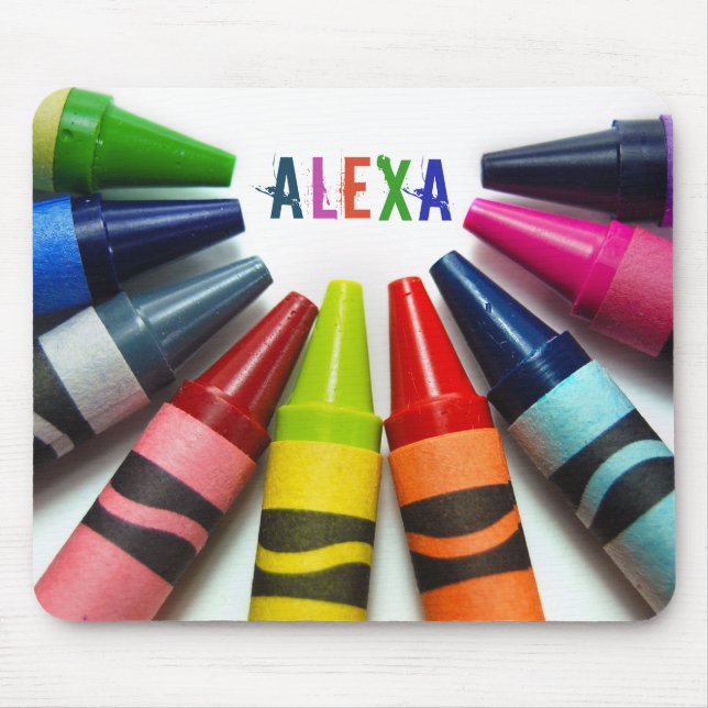 Mousepad semicírculo de lápis em branco (Frente)