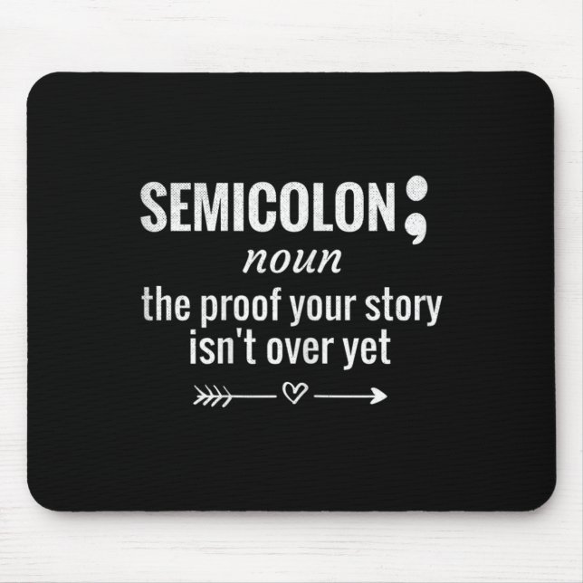Mousepad Semicolon Definição Sensibilização Semicolon Suicí (Frente)