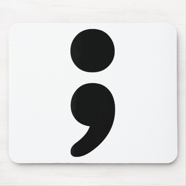Mousepad Semicolon Mental Saúde S Consciência Mês (Frente)