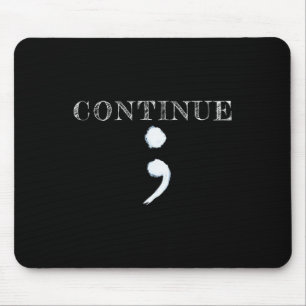 Mousepad Semicolon Saúde Mental Sensibilização Suicídio Pre