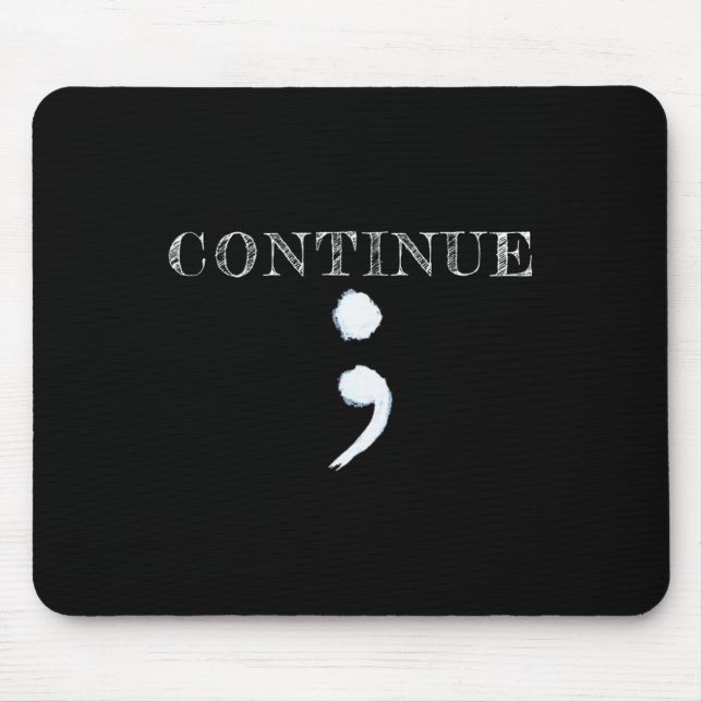 Mousepad Semicolon Saúde Mental Sensibilização Suicídio Pre (Frente)